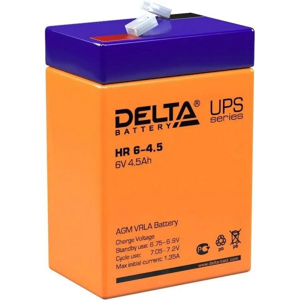 Аккумулятор для ИБП Delta Battery HR 6-4.5 6 В 4.5 Ач