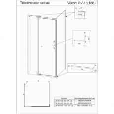 Душевой уголок Veconi RV-18 100х100х200 см