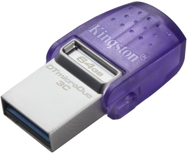 Флешка Kingston DataTraveler microDuo 3C 128Гб фиолетовый