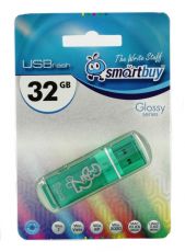 Флешка SmartBuy Glossy 32GB Green 32Гб зеленый