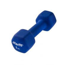 Гантель Starfit DB-201 3 кг 1 шт. синий УТ-00009072