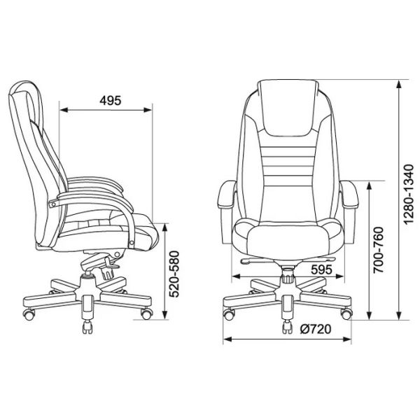 Кресло руководителя Бюрократ T-9923WALNUT на колесиках, кожа, слоновая кость