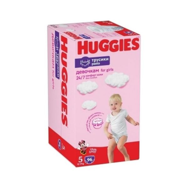 Подгузники-трусики Huggies Disney Box девочкам размер 5, 12 - 17 кг, 96 шт.