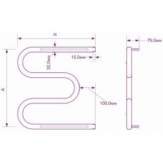 Полотенцесушитель водяной Zox М 600х600 мм хром (1533)